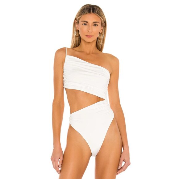 superdown Veronica Cut Out Bodysuit in White XLarge New Womens Cami Tank Top - Picture 1 of 10